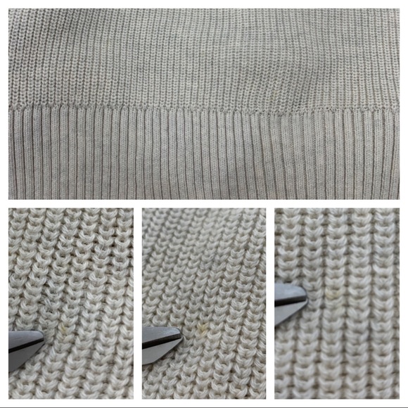 American Rag Men’s Crewneck Sweater With Pocket & Shoulder Patches Cream Gray - Picture 14 of 16